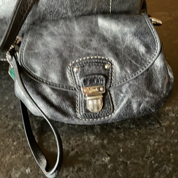 Coach shoulder bag and wristlet set in weathered black - Picture 2 of 3
